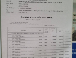 Giá máy điều hòa York thương hiệu Mỹ, chính hãng bao nhiêu tiền?